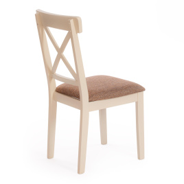 Стул Гольфи 2/ Golfi 2 дерево гевея, 45*51*94, ivory white, ткань кор.-зол. (1505-9) фото 3