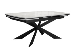 Стол DikLine KM160 керамика белый мрамор С41 матовая/опоры черные (2 уп.) фото 1