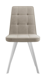 Стул DikLine 207 B03 BEIGE, ножки белые фото 2