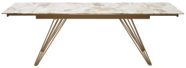 Стол ACERRA NEW 160 GLOSS GRAND JADE SOLID CERAMIC/ каркас цвета шампань, ®DISAUR фото 2
