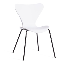 Стул Jacobsen (mod DC 102-1) пластик/металл, 45 х 54.5 х 80 см, White (белый) / Black (черный)  фото 1