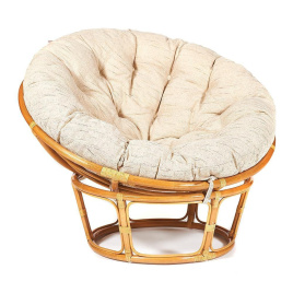 Кресло PAPASAN/ПАПАСАН 23/01 W  /с подушкой/ диаметр подушки 129 см, 115х101х104 см, Honey (мед), тк