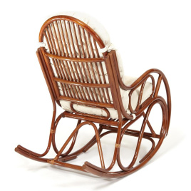 Кресло-качалка Виенна/Vienna (разборная) /без подушки/ натуральный ротанг, 58х133х102см, пекан орех фото 2