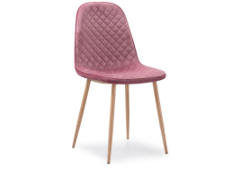 Стул на металлокаркасе Capri pink / wood фото 1