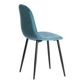 Стул BREEZE (mod. 4724) Велюр/металл , 44 х 53 х 87 см, Torquoise (бирюзовый ) HLR60 / черный фото 3
