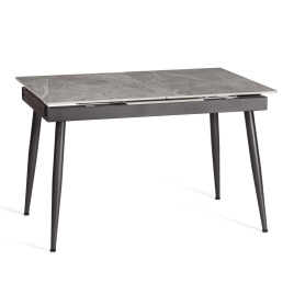 Стол обеденный Balmoral/Балморал столешница керамика (глянцевая) / опоры металл, серый/чёрный, (120+