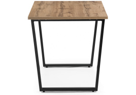 Стол деревянный Лота Лофт 140х80 черный матовый / дуб крафт золотой фото 3