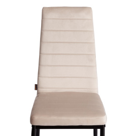 Стул Easy/Изи (мод. JSC02-1) металл, флок, 41х52х96см, бежевый молочный HLR2/черный фото 5