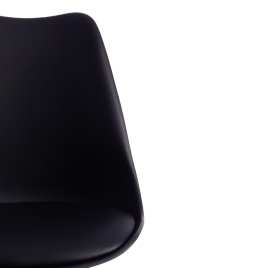 Стул барный TULIP BAR (mod. C1014H-1) пластик/дерево, 42 х 47,5 х 104 см, Black (Черный) 3010/ натур фото 4