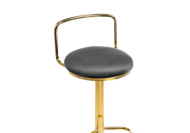 Барный стул Lusia dark gray  / gold фото 5