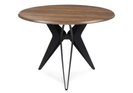 Стол деревянный Рикла 100х76 орех кантри / черный фото 1