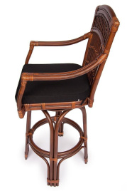 Барный стул Andrea Pecan Washed (античн. орех), Ткань рубчик, цвет кремовый фото 3