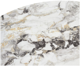 Стол КОЛИЗЕЙ D140 ARCTIC OCEAN, Белый мрамор, керамика / Черный каркас М-City фото 4