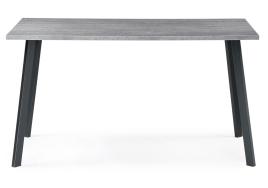 Стол деревянный Тринити Лофт 140х80 бетон светлый / черный матовый фото 2