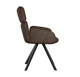 Стул DikLine 501 поворотный SB3 шоколад, ножки черные фото 3