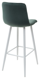 Барный стул LECCO UF910-14 DARK GREEN, велюр/белый каркас, 4 шт./2 кор. М-City фото 5
