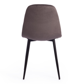 Стул BREEZE (mod. 4724) Велюр/металл , 44 х 53 х 87 см, Dark grey (темно-серый) HLR24 / черный фото 5