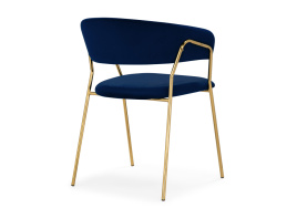 Стул на металлокаркасе Kamelia 1 dark blue / gold фото 4