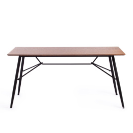 Стол RUSTO (mod. 289) МДФ/металл, 160 х 90 х 75 см , Black (Черный) / Walnut (Орех) 10 фото 2