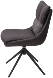 Стул LEROY 360 град. поворот Серый Maison 99# / OTE COBBLE 457 / черный каркас, ®DISAUR фото 3