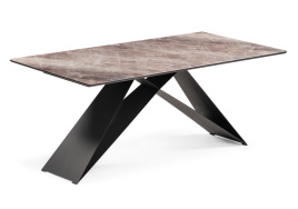 Стол стеклянный Ноттингем 180х90х74 карелия / черный фото 1