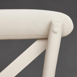 Стул Cross/Кросс (мод.CB2001) дерево вяз, 49,5х53,5х87см, античный белый  фото 3