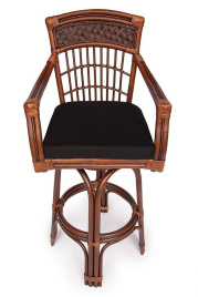 Барный стул Andrea Pecan Washed (античн. орех), Ткань рубчик, цвет кремовый фото 2