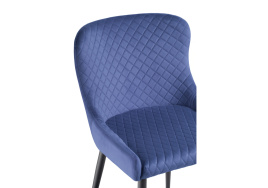 Стул на металлокаркасе Teo dark blue / black фото 5