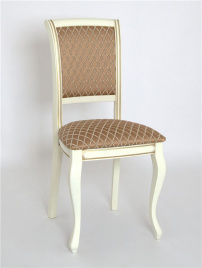 Стул "Дионис" (эмаль тон 11 + золот. патина/ткань Palermo) слоновая кость фото 1