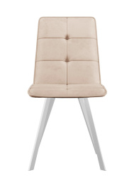 Стул DikLine 280 B03 BEIGE, ножки белые фото 3