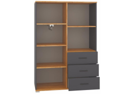 Комод Кассандра 100 дуб крафт золотой / антрацит фото 3