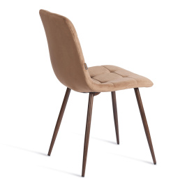 Стул CHILLY (mod. JSC-220) Велюр/металл , 44,5х52,5х88 см, Brown (коричневый) HLR11 / орех фото 3