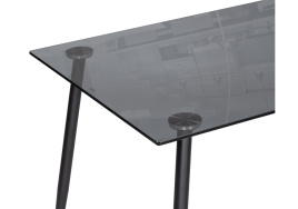 Стол стеклянный Smoke 120х80х75 clear gray / black фото 4