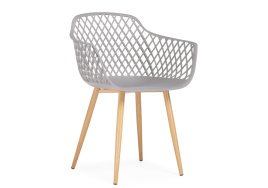 Пластиковый стул Rikon gray / wood фото 1