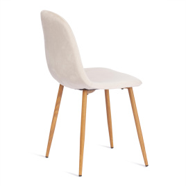 Стул BREEZE (mod. 4724) Велюр/металл , 44 х 53 х 87 см, Light beige (светло-бежевый) HLR1 / натураль фото 3