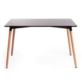 Стол JOHN (mod. T1001) МДФ/дерево, 120 х 80 х 75 см , Black (черный)/ Natural (натуральный) фото 2