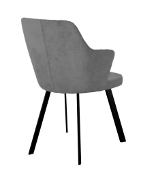 Стул DikLine 245 поворотный, C56 серый, ножки черные фото 2