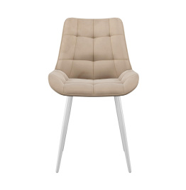 Стул DikLine 226 поворотный B03 BEIGE, ножки белые фото 3