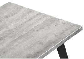 Стол деревянный Тринити Лофт 140х80 бетон светлый / черный матовый фото 4