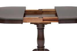 Стол раскладной Solerno (ME-T4EX) дерево гевея/мдф, 70х100+29х75см, Tobacco фото 3