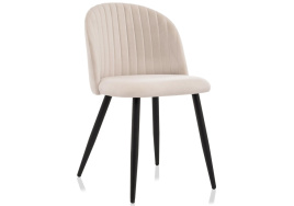 Стул на металлокаркасе Gabi 1 beige / black фото 1