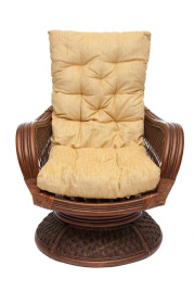 Кресло-качалка "ANDREA Relax Medium" /с подушкой/ 74х82х100 см, Pecan Washed (античн. орех), Ткань р фото 3