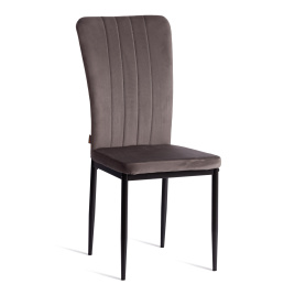 Стул VERTER (mod. BC577-DC) металл, флок, 41 х 52 х 95 см, Dark grey (темно-серый) HLR24 / черный фото 1