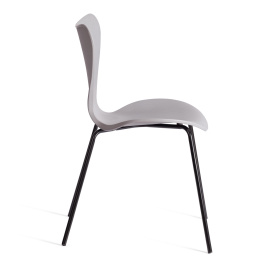 Стул Jacobsen/Якобсен (мод DC 102-1) пластик/металл, 45х54.5х80см, серый/черный  фото 2