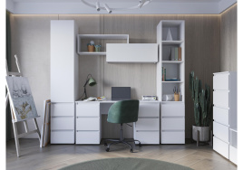 Компьютерный стол Элла ПС 02 белый / белый фото 3