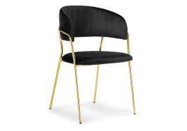 Стул на металлокаркасе Kamelia black / gold фото 1