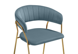 Стул на металлокаркасе Kamelia 1  light blue /gold фото 5