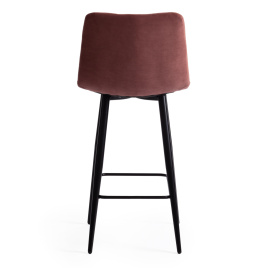 Стул полубарный CHILLY (mod. 7095пб ) ткань/металл, 53x44x94 см, высота до сиденья 66 см, коралловый фото 4