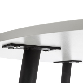 Стол URANUS ЛДСП/металл, 90x90x75,5 см, Белый/Черный фото 4