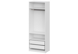 Шкаф Даиго двухстворчатый белый текстурный фото 4